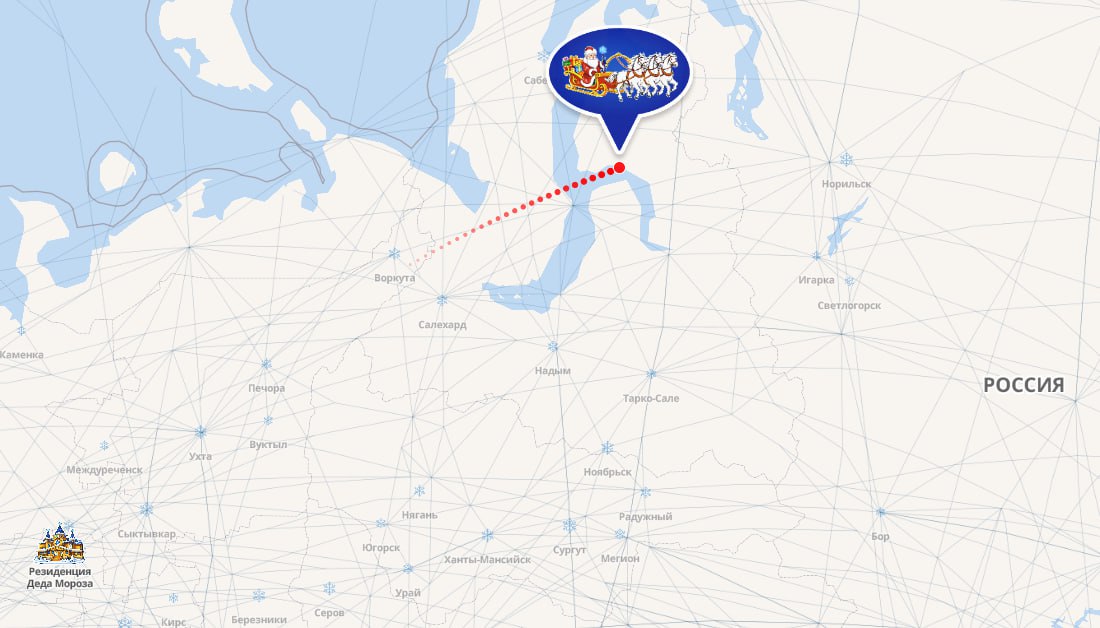 Фото: Дед Мороз выехал! Он отправился в новогоднее путешествие по России из своей резиденции в Великом Уст...